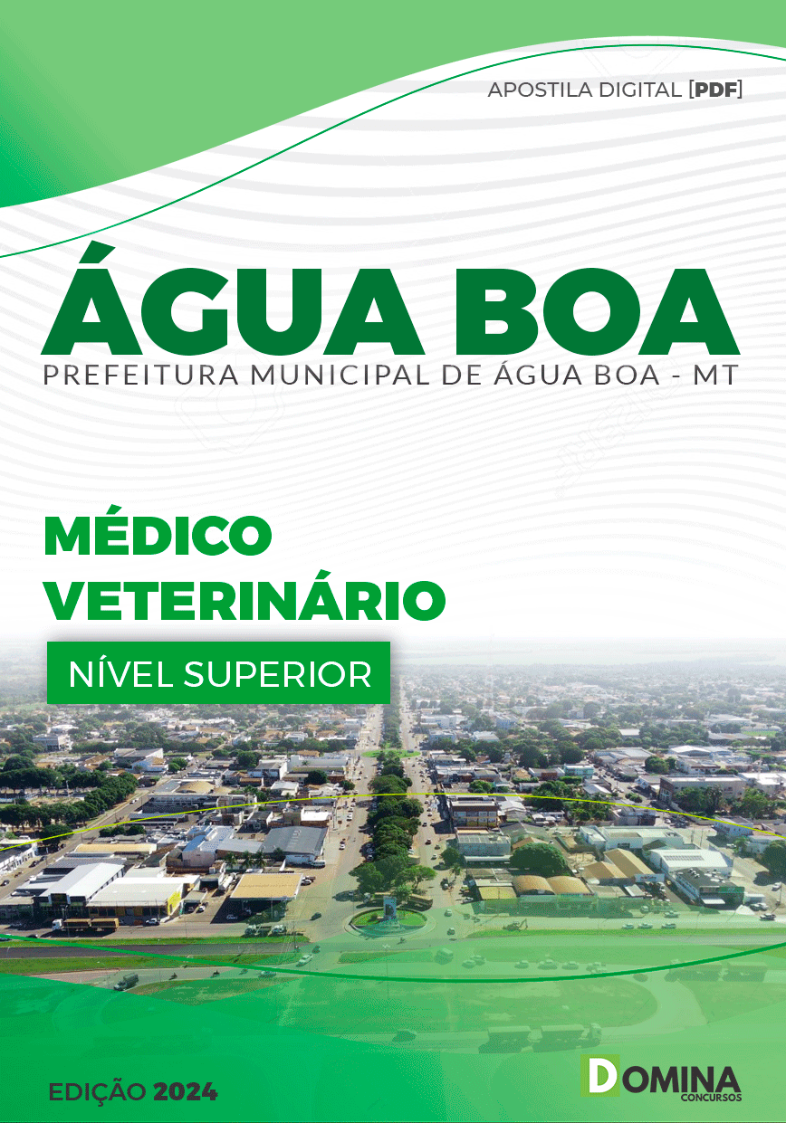 Apostila Pref Água Boa MT 2024 Médico Veterinário