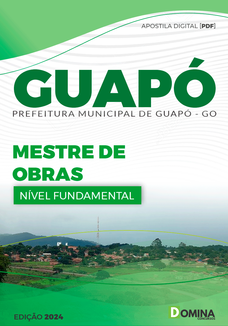 Apostila Concurso Pref Guapó GO 2024 Mestre Obras
