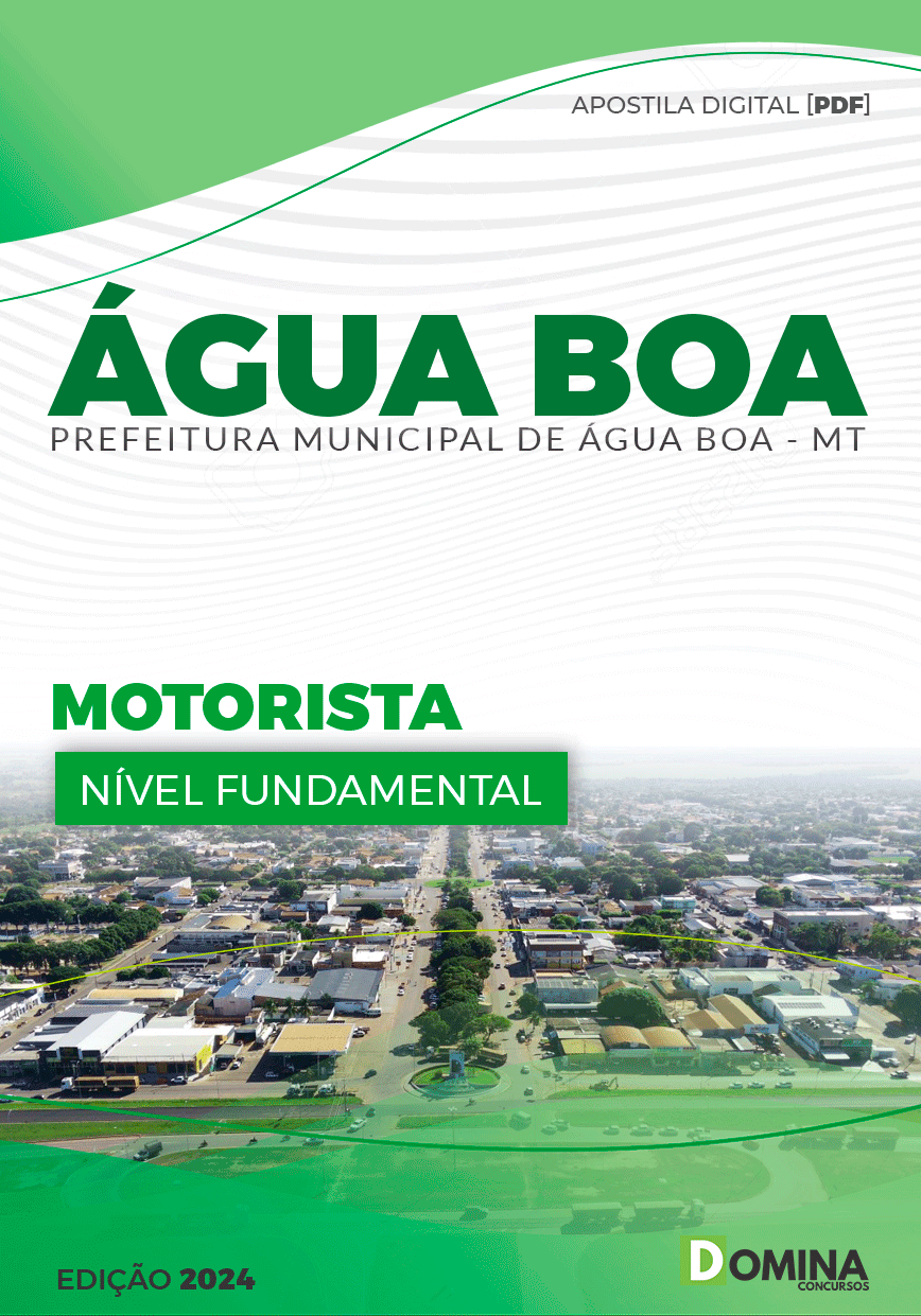 Apostila Pref Água Boa MT 2024 Motorista