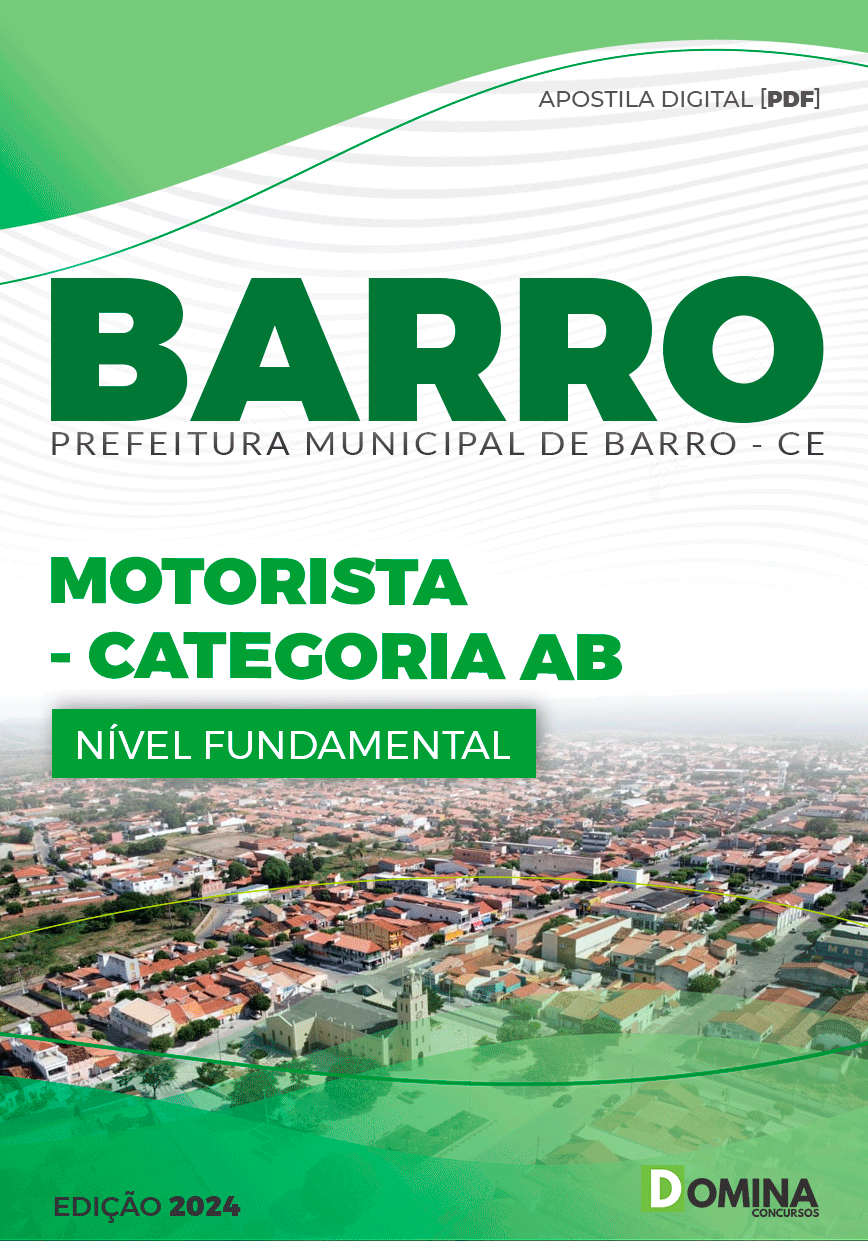 Apostila Pref Barro CE 2024 Motorista AB
