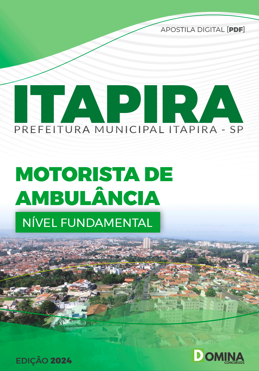 Apostila Pref Itapira SP 2024 Motorista de Ambulância