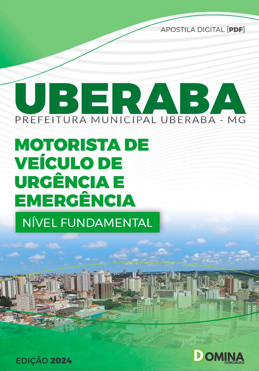 Pref Uberaba MG 2024 Motorista de Veículo Urgência Emergência