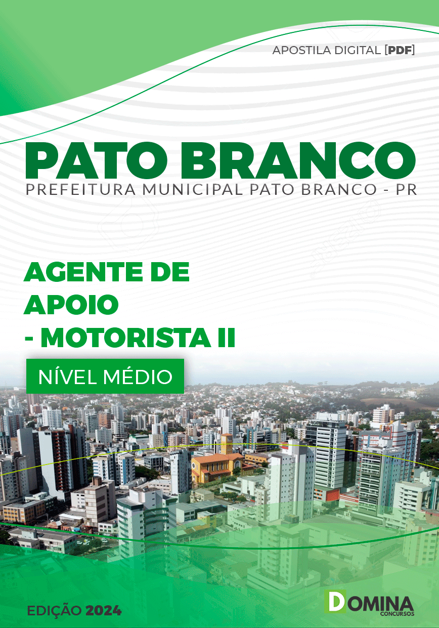 Apostila Pref Pato Branco PR 2024 Motorista II