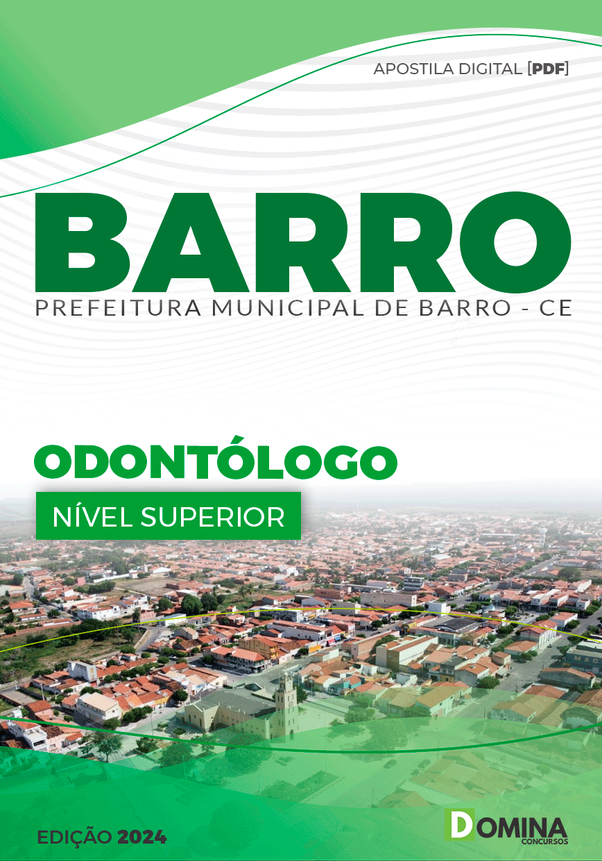 Apostila Pref Barro CE 2024 Odontólogo
