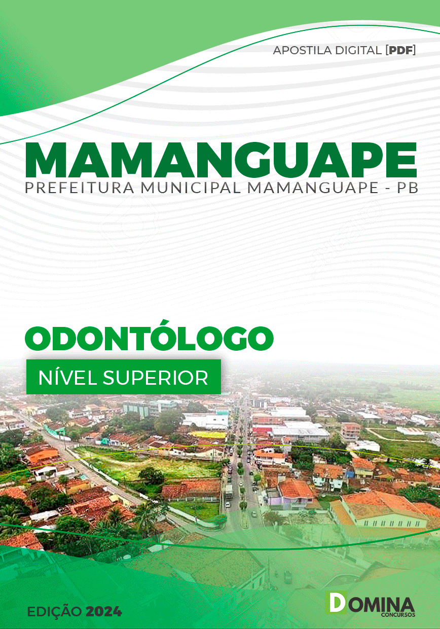 Apostila Pref Mamanguape PB 2024 Odontólogo