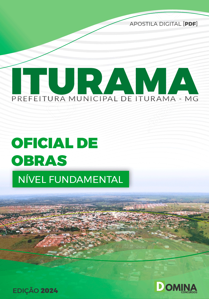Apostila Pref Iturama MG 2024 Oficial de Obras