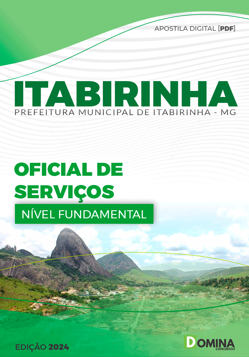 Apostila Pref Itabirinha MG 2024 Oficial Serviços