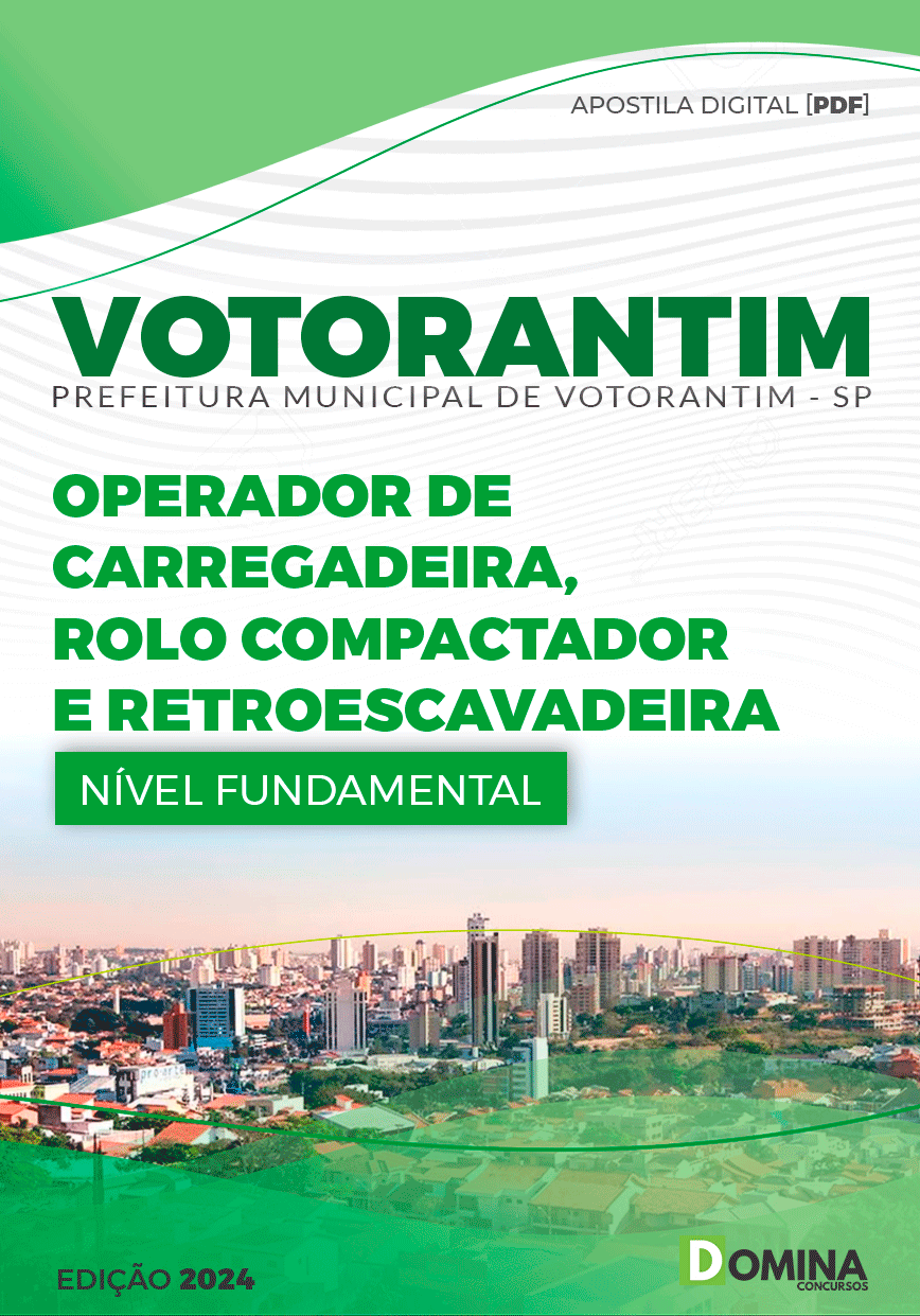 Apostila Pref Votorantim SP 2024 Operador de Carregadeira