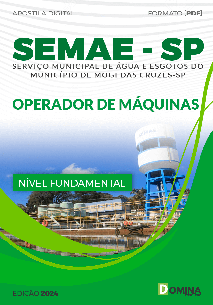 Apostila Concurso SEMAE SP 2024 Operador Máquinas