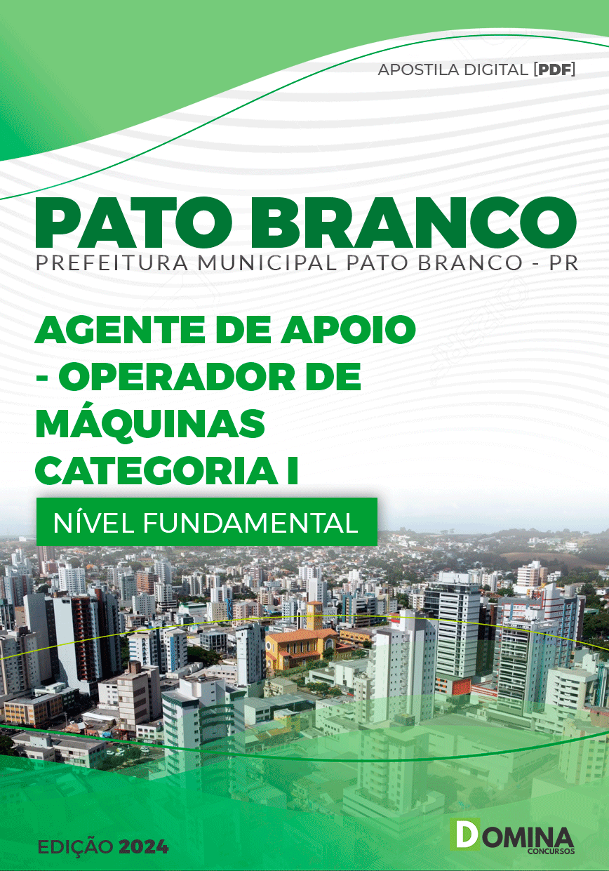 Pref Pato Branco PR 2024 Operador de Máquinas Categoria I