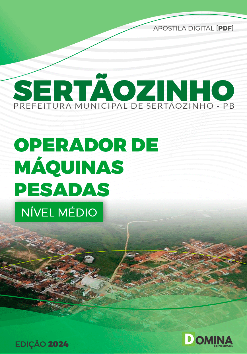Apostila Pref Sertãozinho PB 2024 Operador Máquinas Pesadas