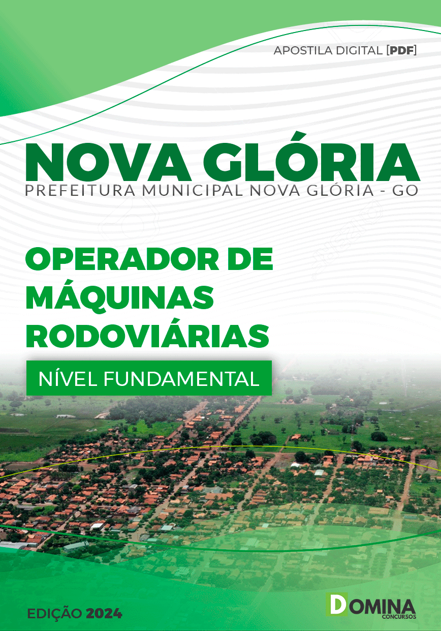 Pref Nova Glória GO 2024 Operador de Máquinas Rodoviárias