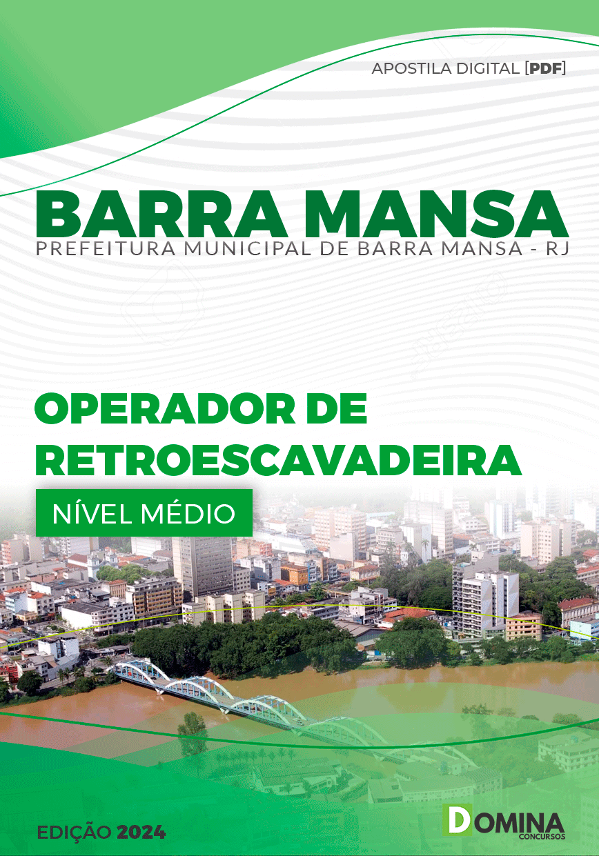 Apostila Pref Barra Mansa RJ 2024 Operador Retroescavadeira