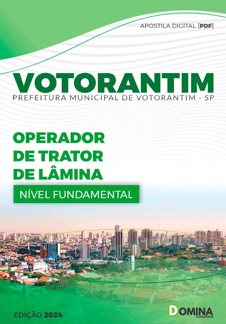 Apostila Pref Votorantim SP 2024 Operador de Trator de Lâmina