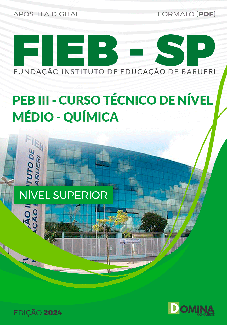 Apostila FIEB SP 2024 Técnico Nível Médio Química