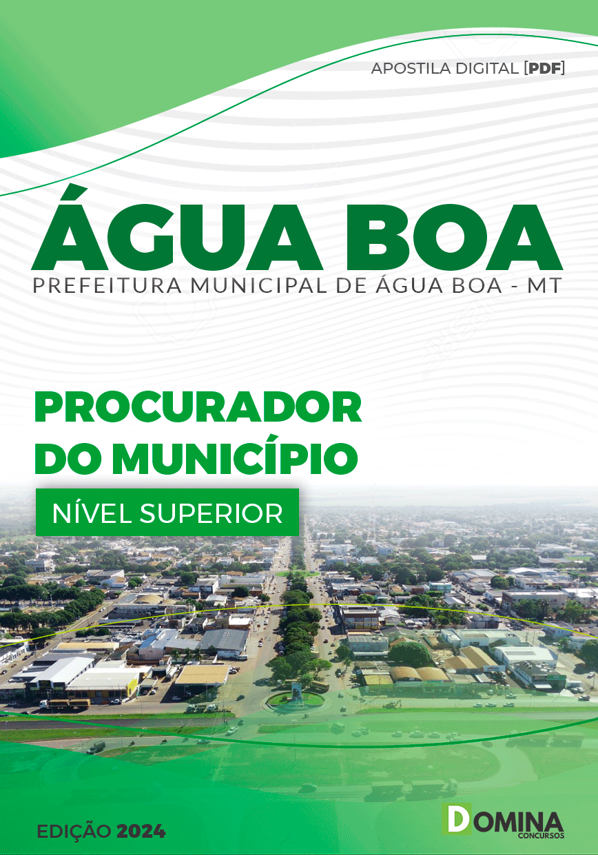 Apostila Pref Água Boa MT 2024 Procurador Município