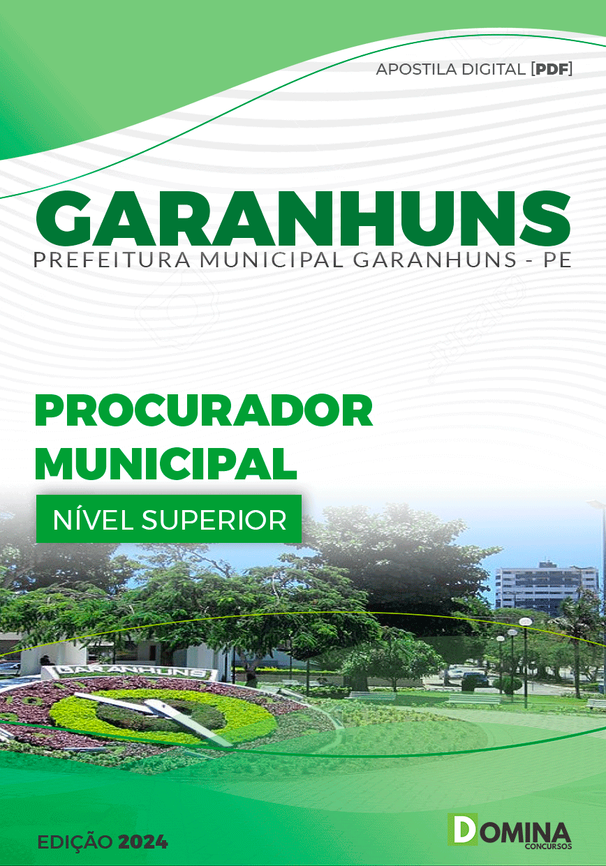 Apostila Pref Garanhuns PE 2024 Procurador Municipal