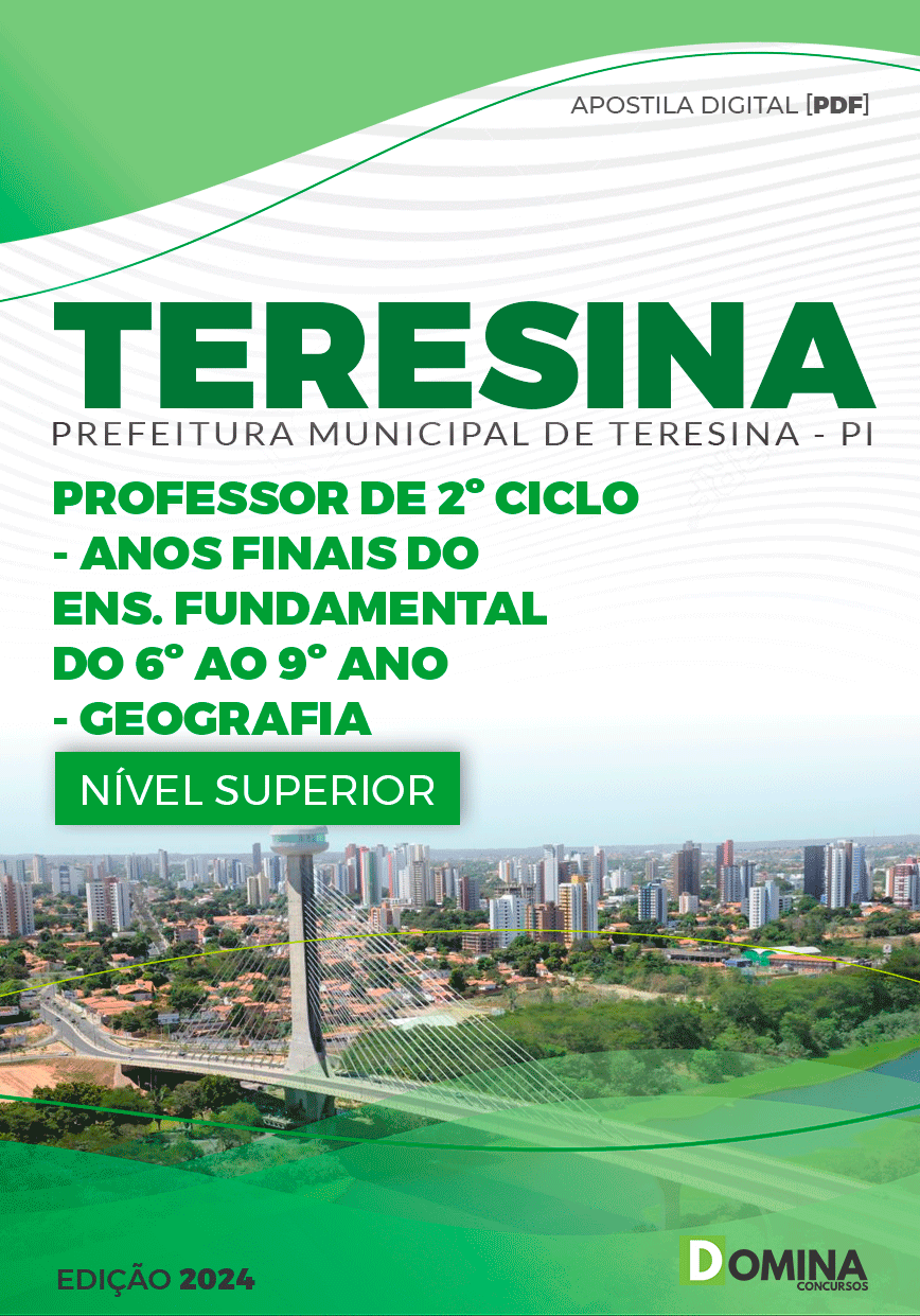 Apostila Pref Teresina PI 2024 Professor Geografia
