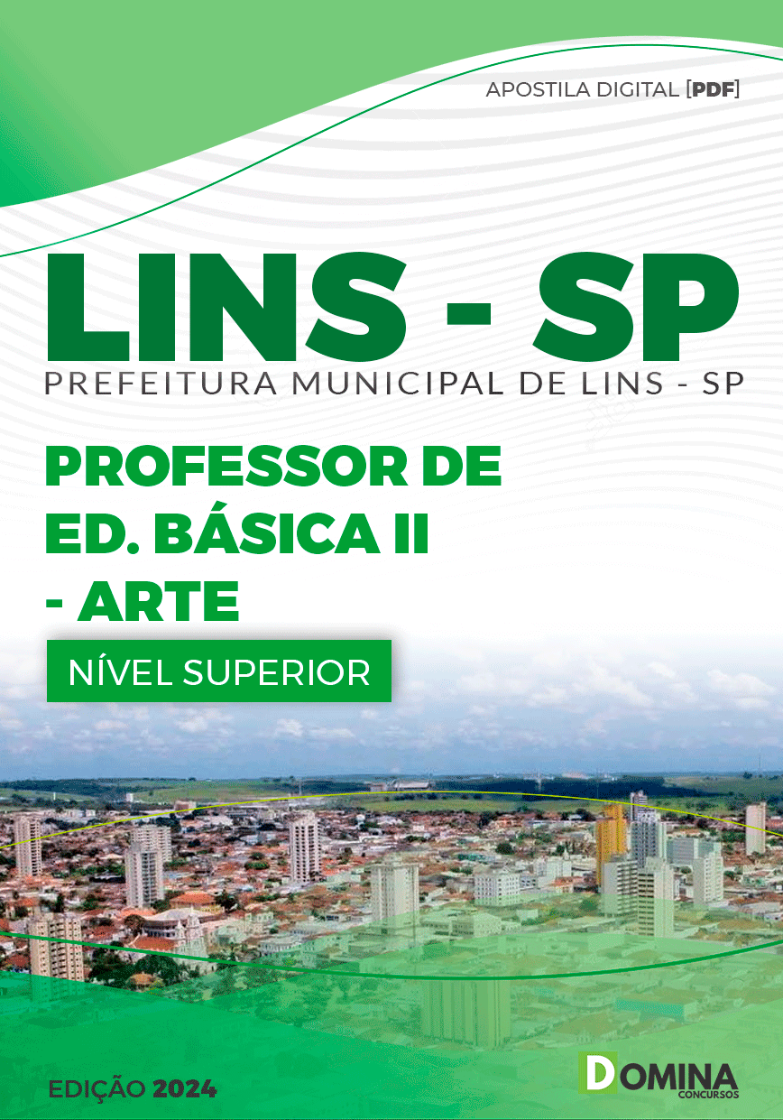 Apostila Pref Lins SP 2024 Professor Educação Básica II Arte