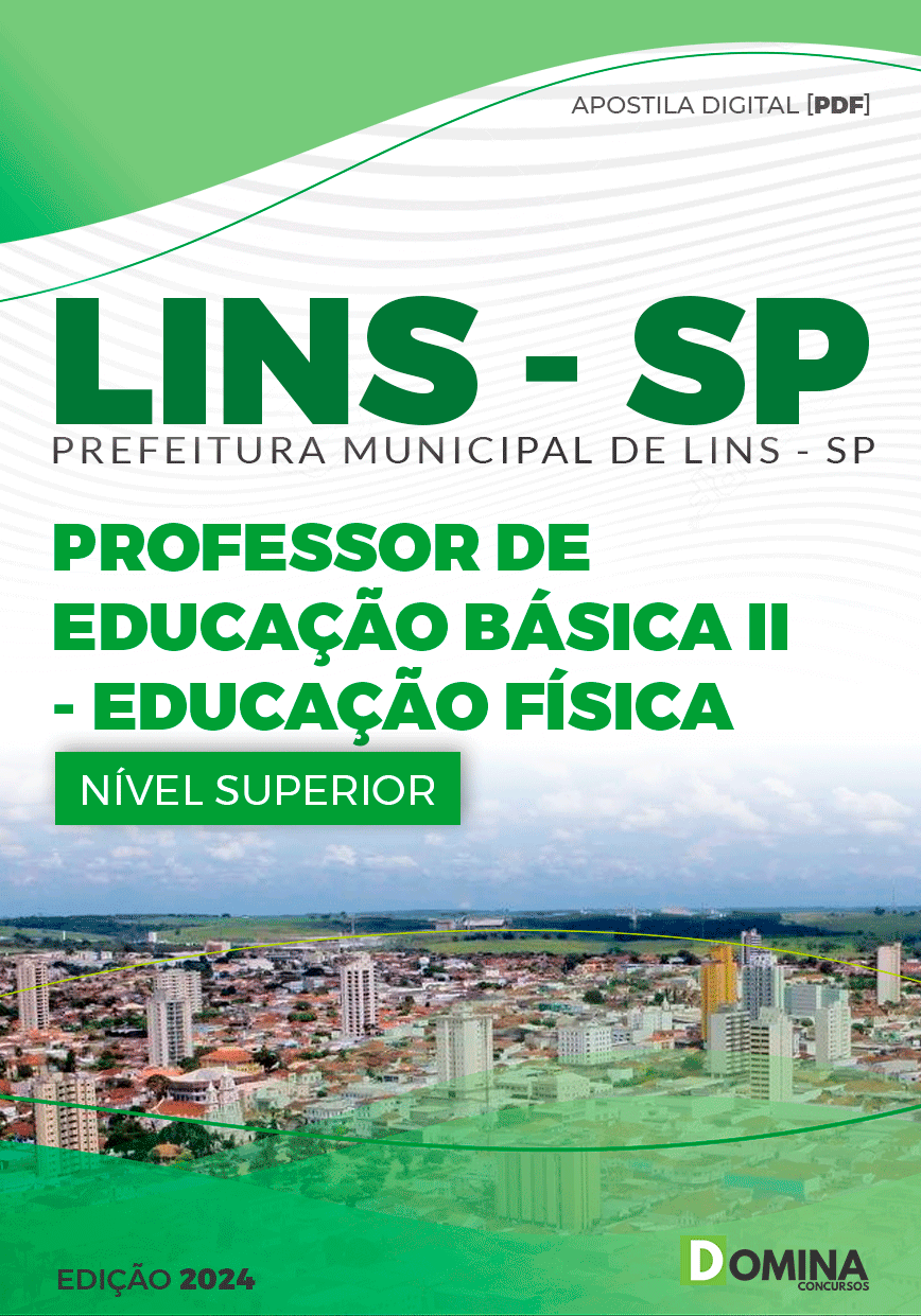 Apostila Pref Lins SP 2024 Professor Educação Básica II Educação Física