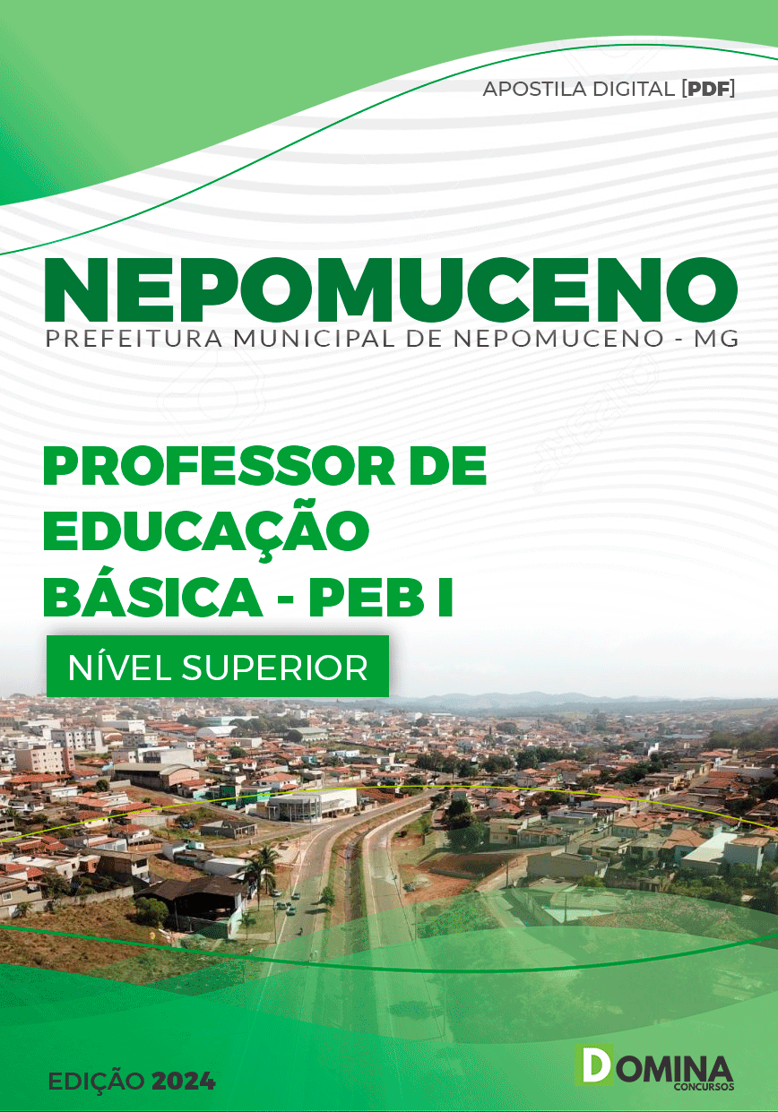 Apostila Pref Nepomuceno MG 2024 Professor Educação Básica Peb I