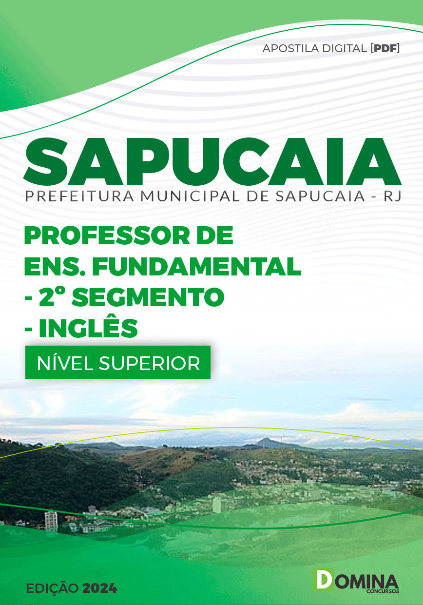 Apostila Pref Sapucaia RJ 2024 Professor de Inglês