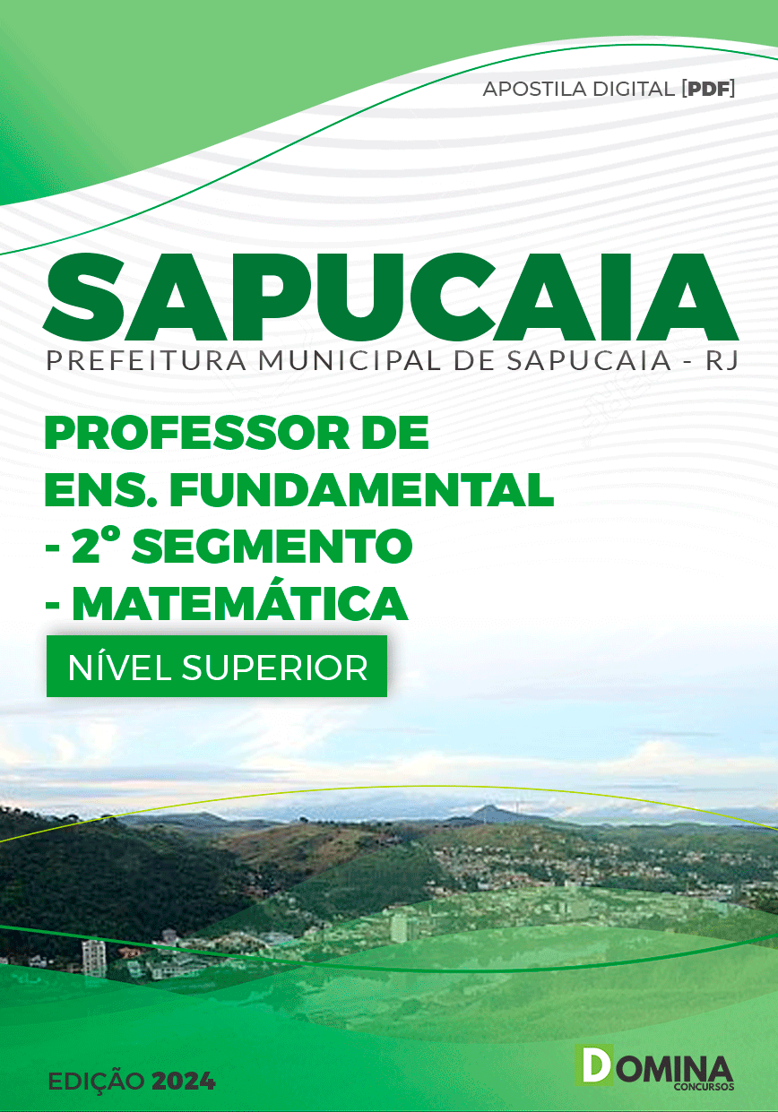 Apostila Pref Sapucaia RJ 2024 Professor de Matemática