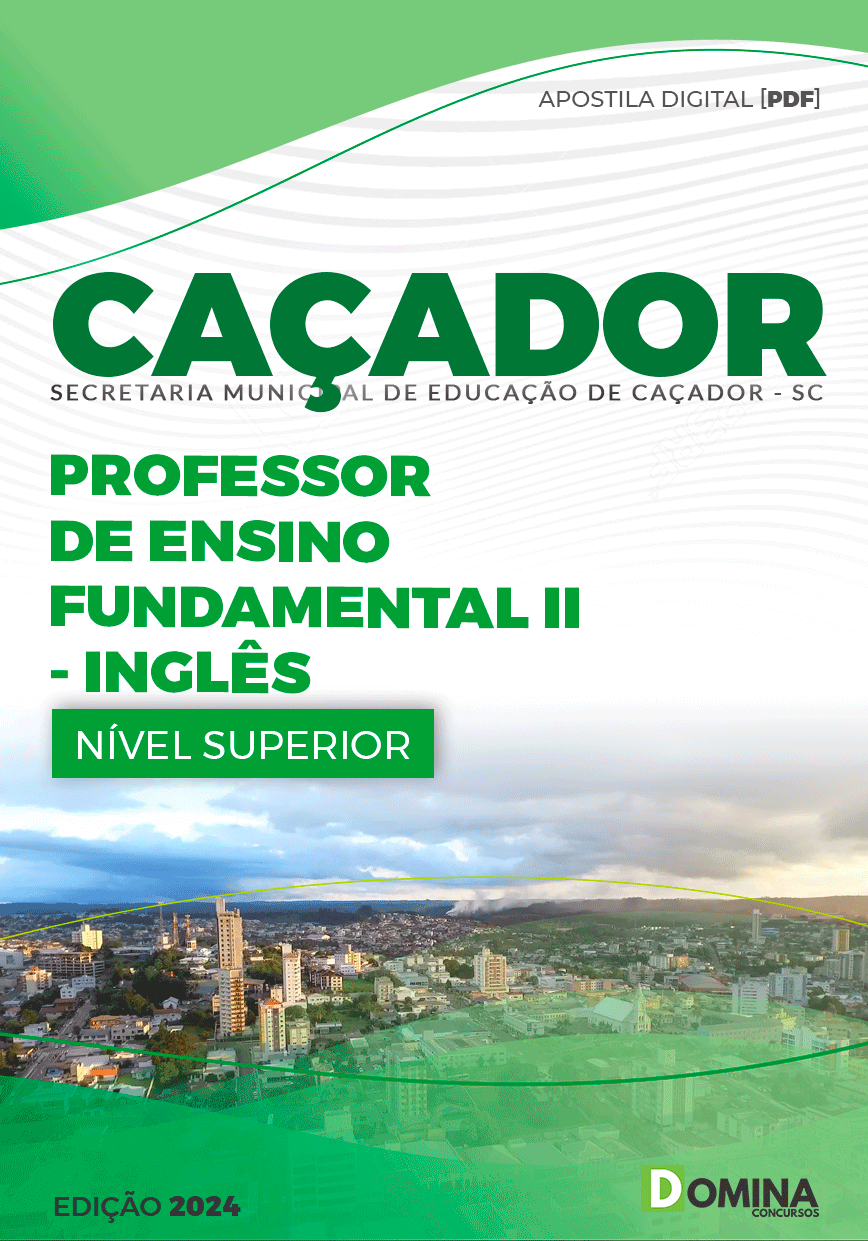 Apostila Pref Caçador SC 2024 Professor de Inglês