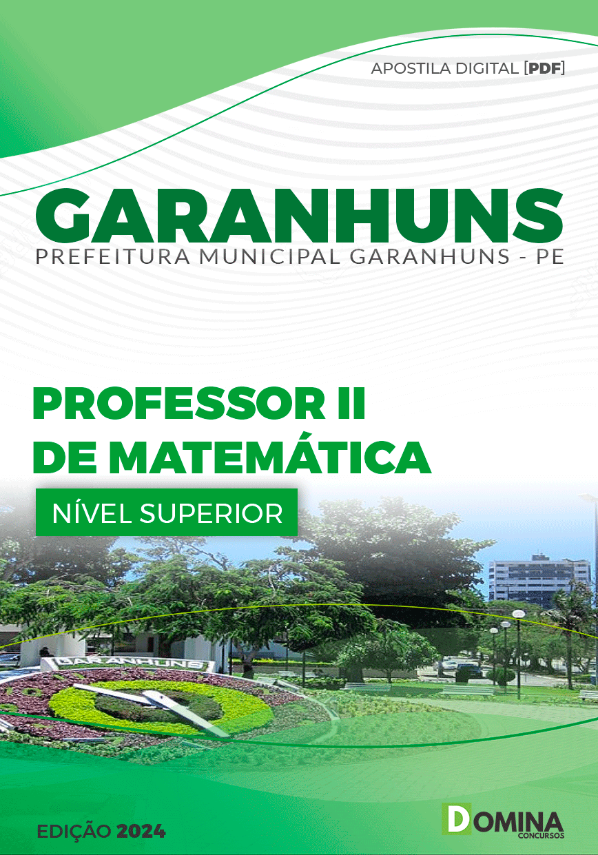 Apostila Pref Garanhuns PE 2024 Professor II Matemática