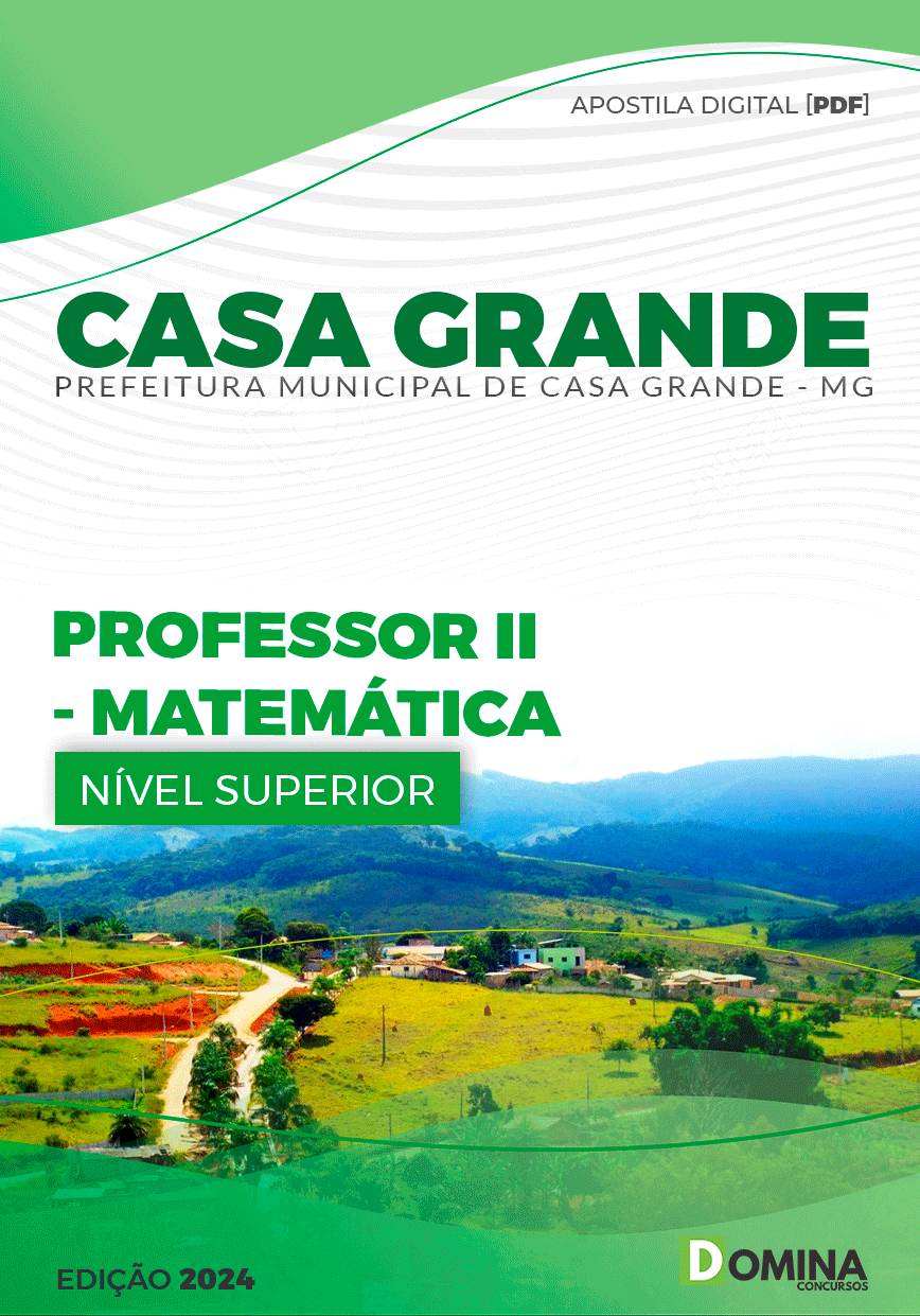 Apostila Pref Casa Grande MG 2024 Professor de Matemática