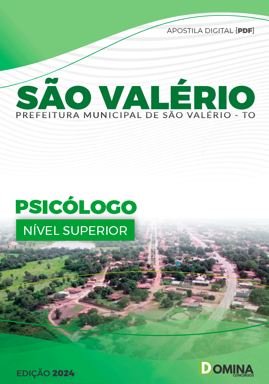 Apostila Pref São Valério 2024 Psicólogo