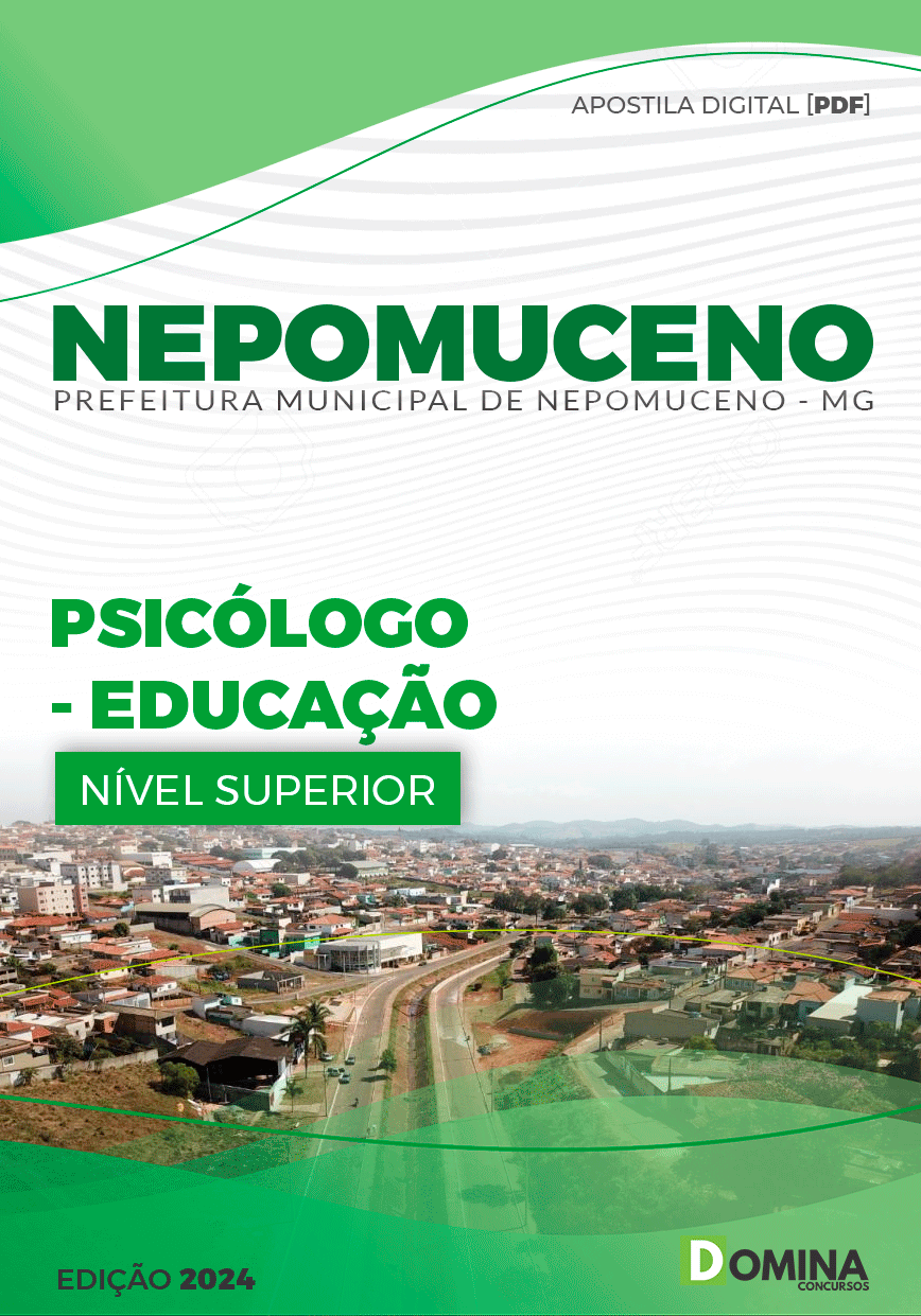 Apostila Pref Nepomuceno MG 2024 Psicólogo Educação
