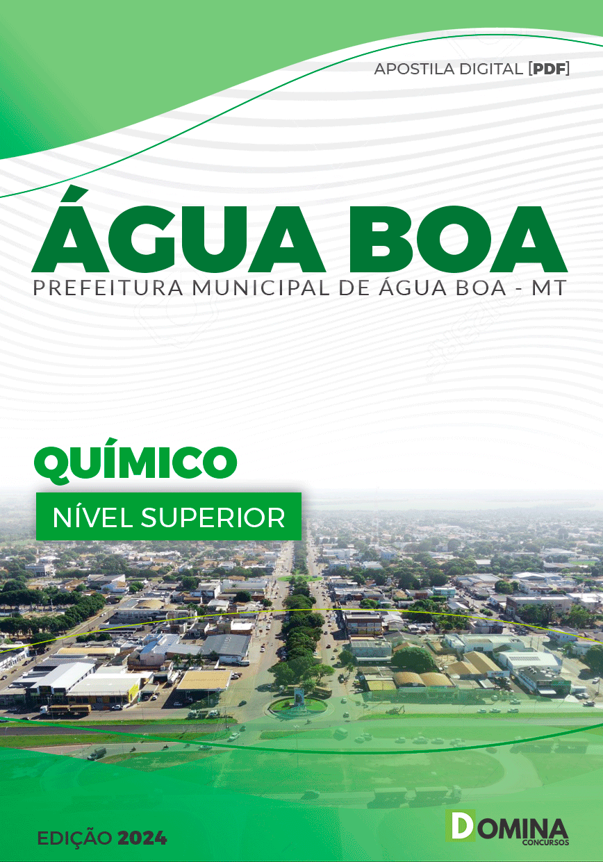 Apostila Pref Água Boa MT 2024 Químico