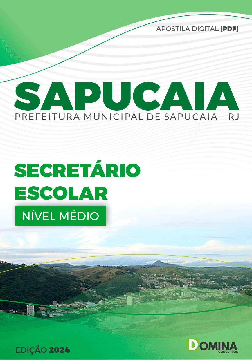 Apostila Pref Sapucaia RJ 2024 Secretário Escolar