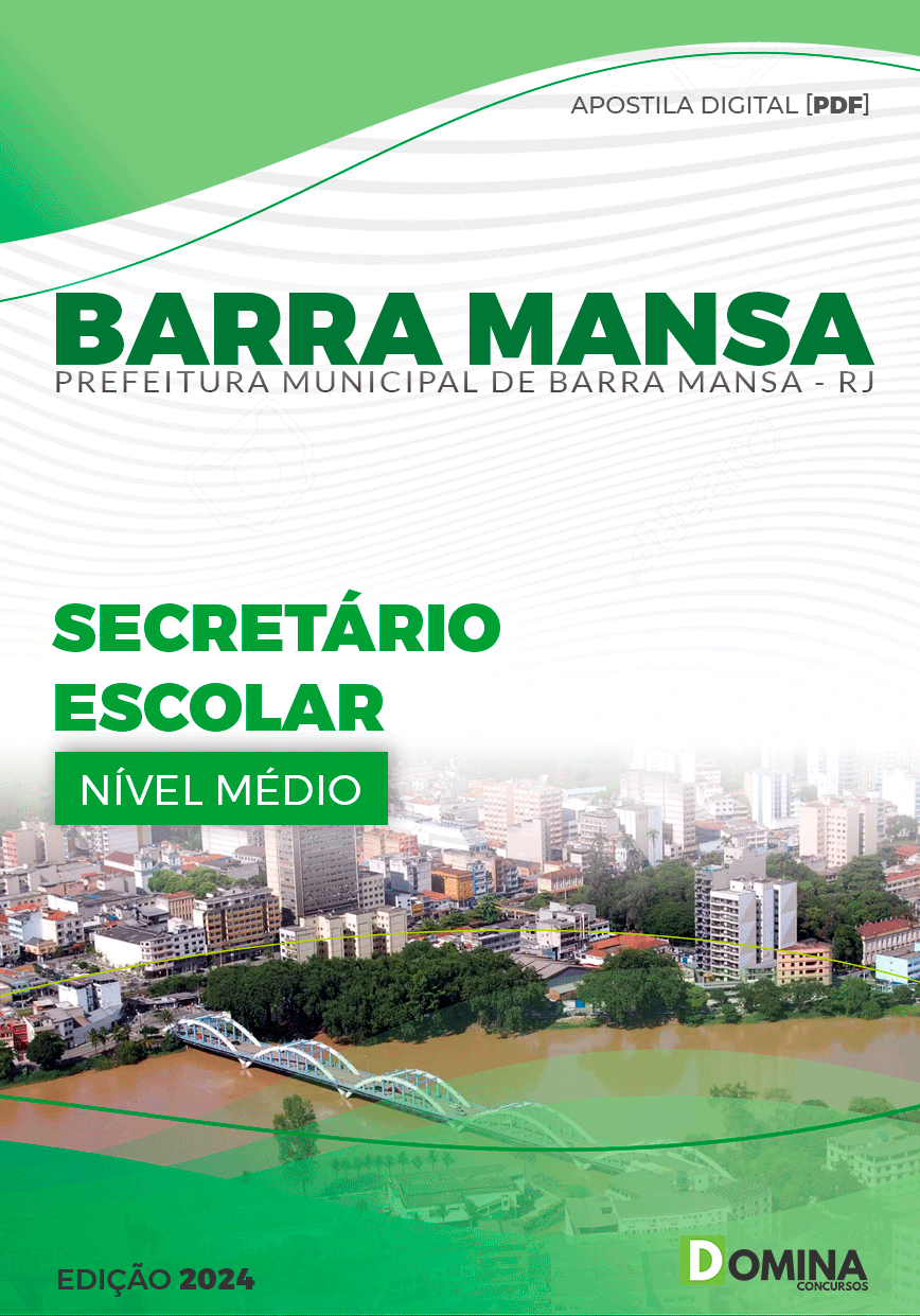 Apostila Pref Barra Mansa RJ 2024 Secretário Escolar