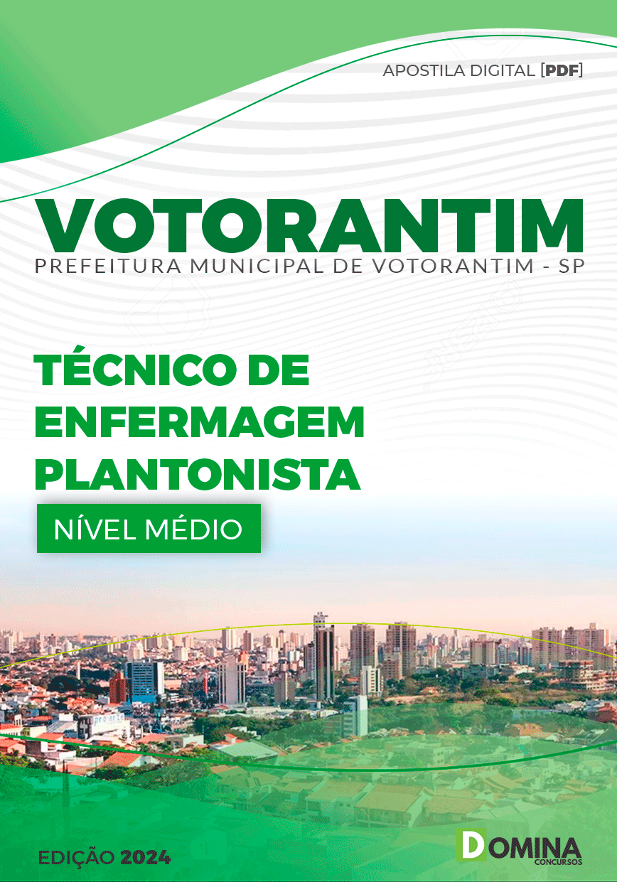 Apostila Pref Votorantim SP 2024 Técnico Enfermagem Plantonista