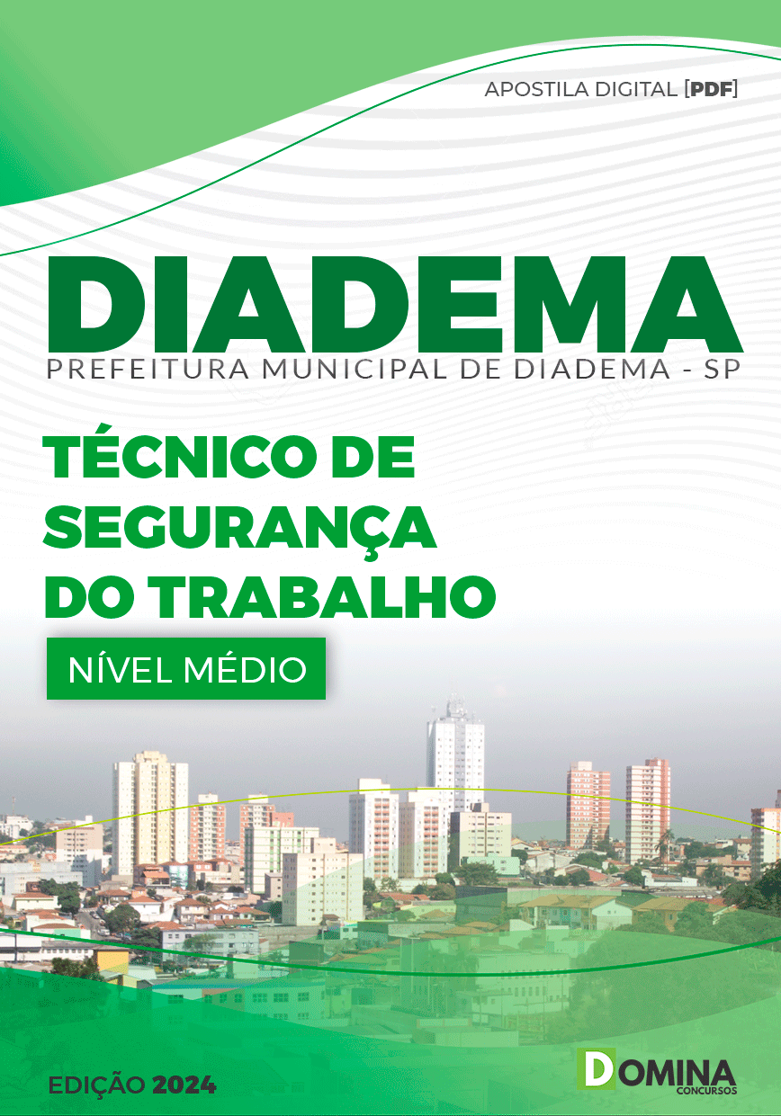 Apostila Pref Diadema SP 2024 Técnico Segurança Trabalho
