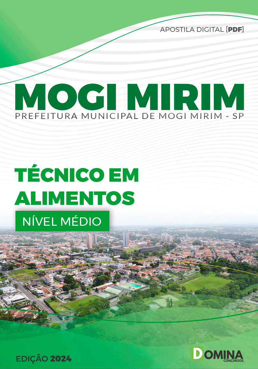 Apostila Pref Mogi Mirim SP 2024 Técnico Alimentos
