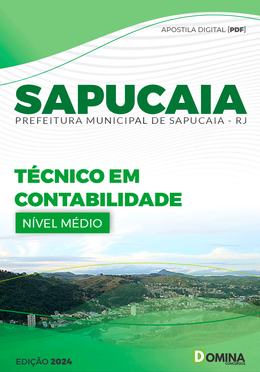 Apostila Pref Sapucaia RJ 2024 Técnico em Contabilidade