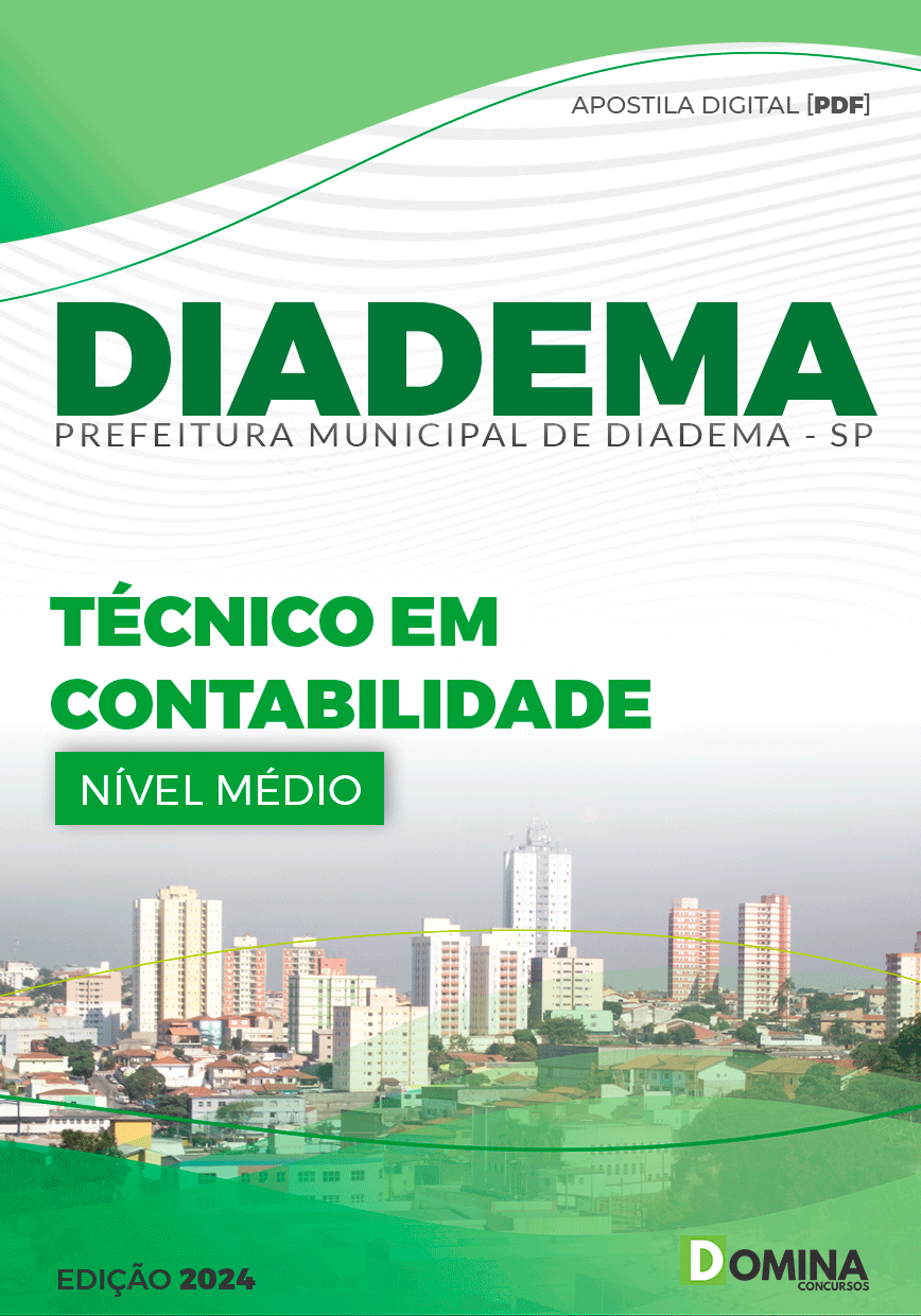 Apostila Pref Diadema SP 2024 Técnico Contabilidade