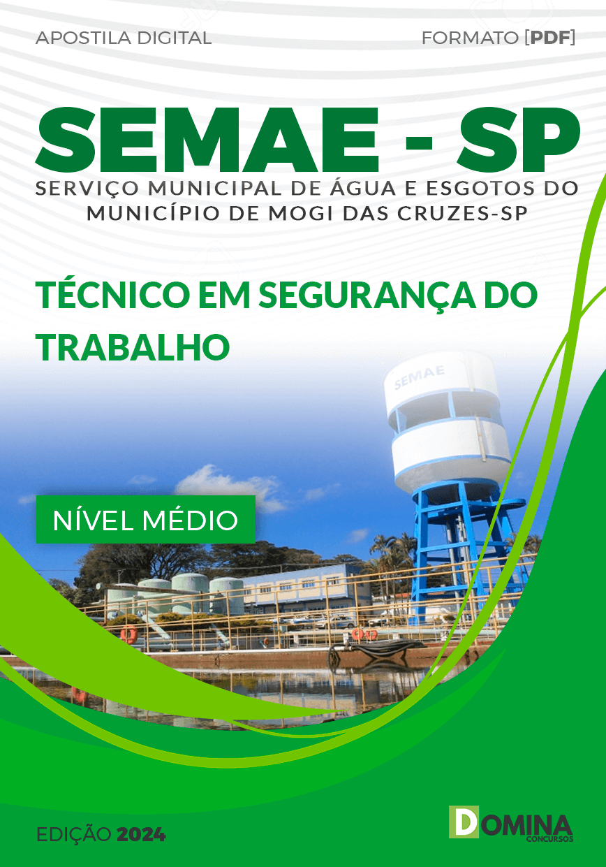Apostila Concurso SEMAE SP 2024 Técnico Segurança Trabalho
