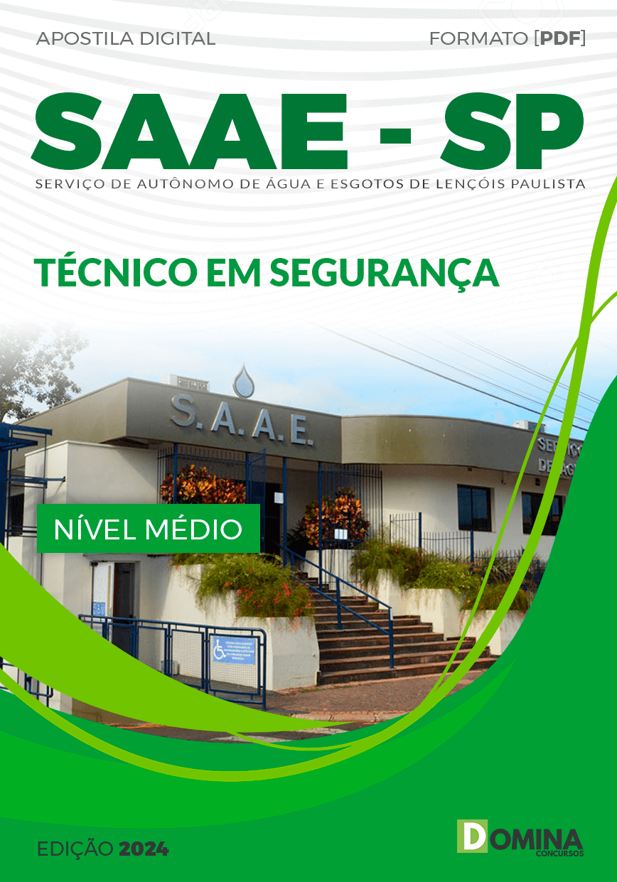 Apostila SAAE SP 2024 Técnico Segurança