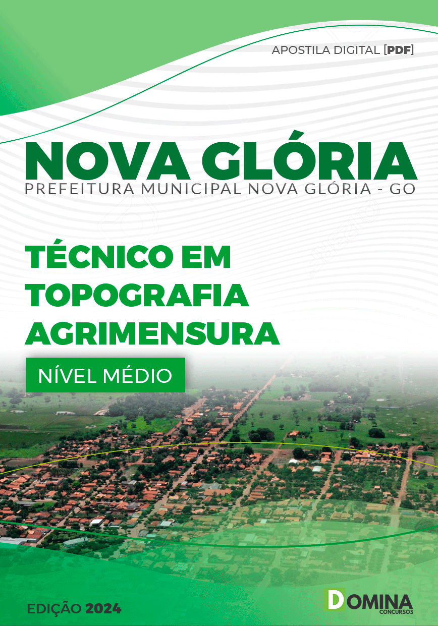 Pref Nova Glória GO 2024 Técnico em Topografia Agrimensura