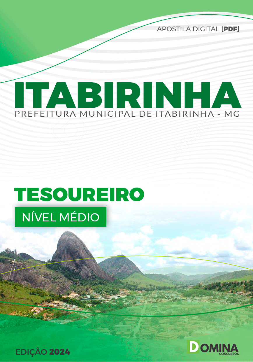 Apostila Pref Itabirinha MG 2024 Tesoureiro
