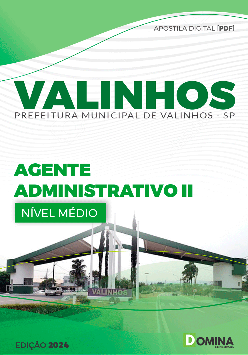 Apostila Pref Valinhos SP 2024 Agente Administrativo