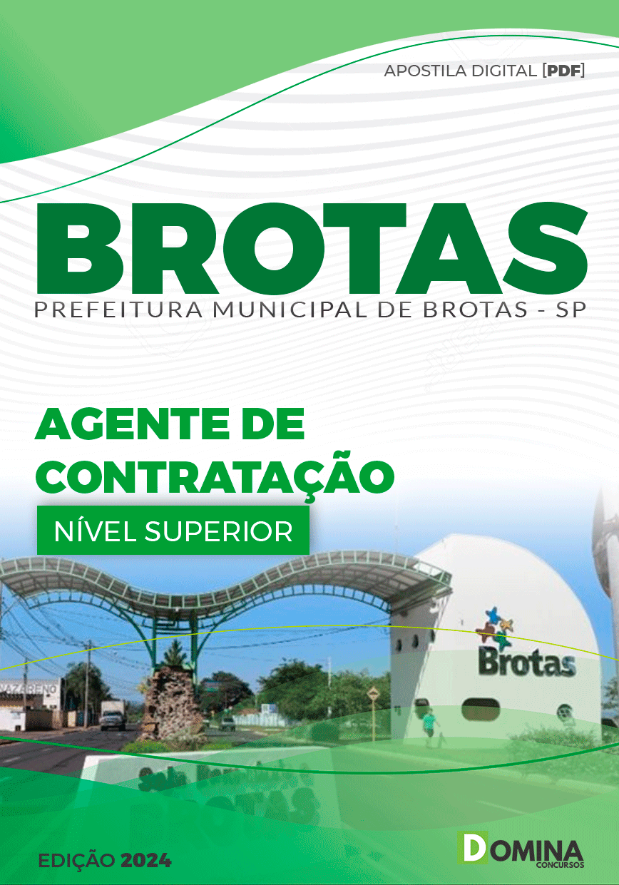 Apostila Concurso Pref Brotas SP 2024 Agente Contratação