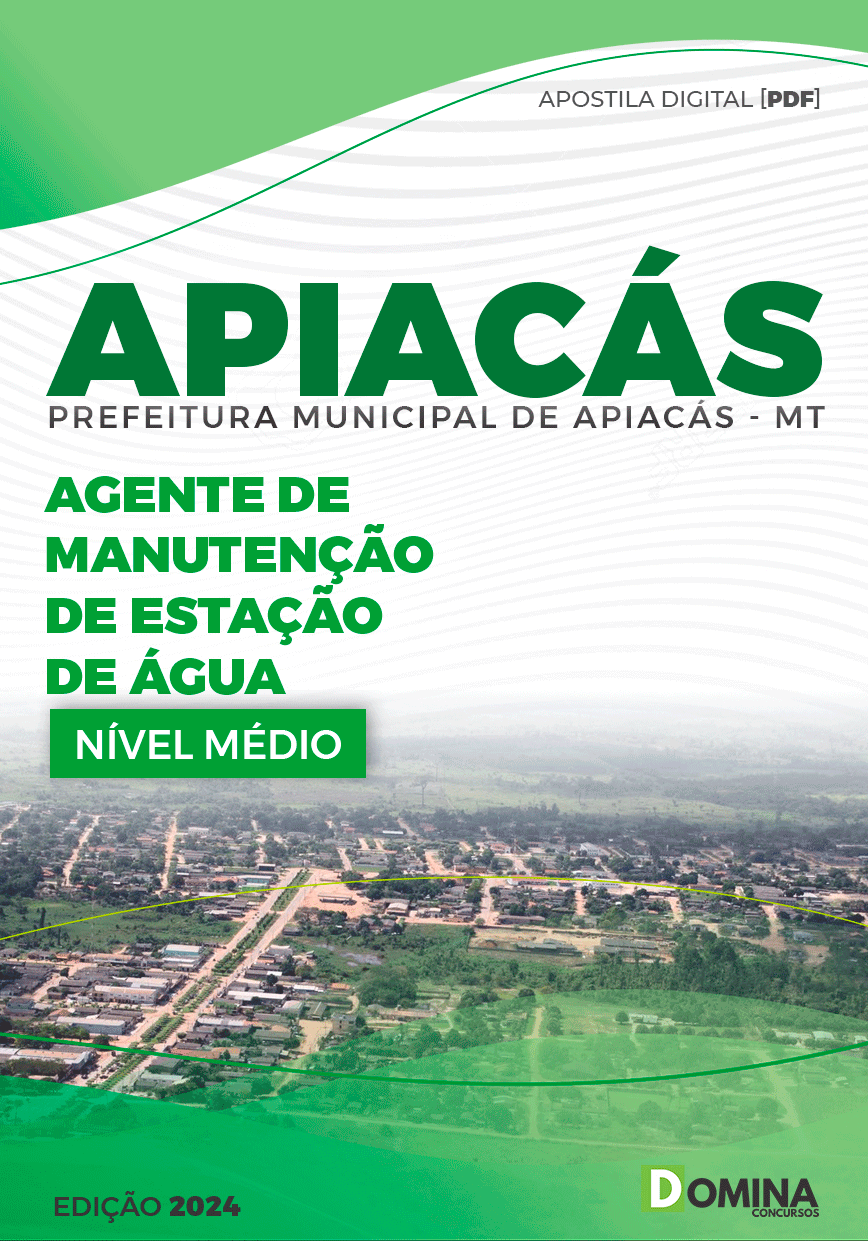 Pref Apiacás MT 2024 Agente de Manutenção de Estação de Água