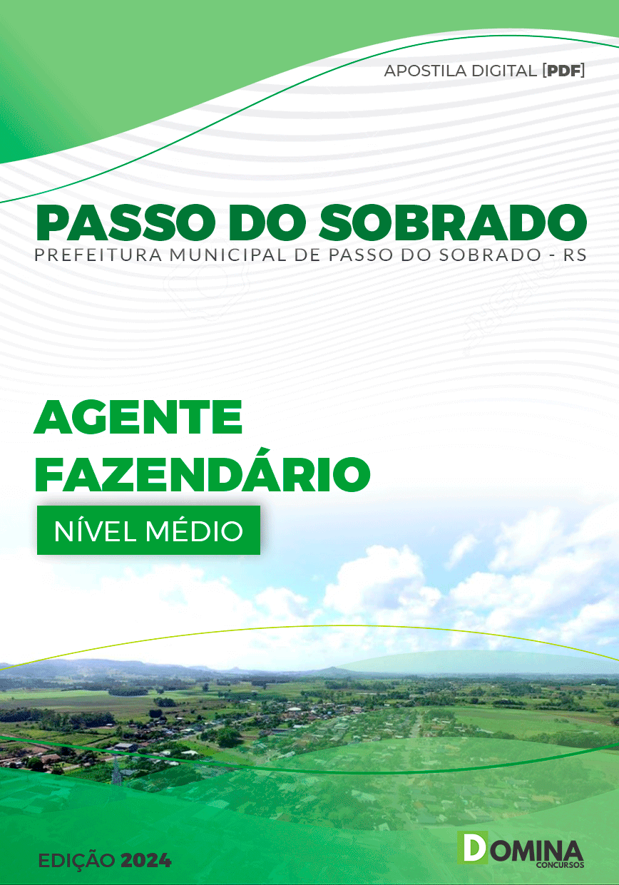 Apostila Pref Passo do Sobrado RS 2024 Agente Fazendário