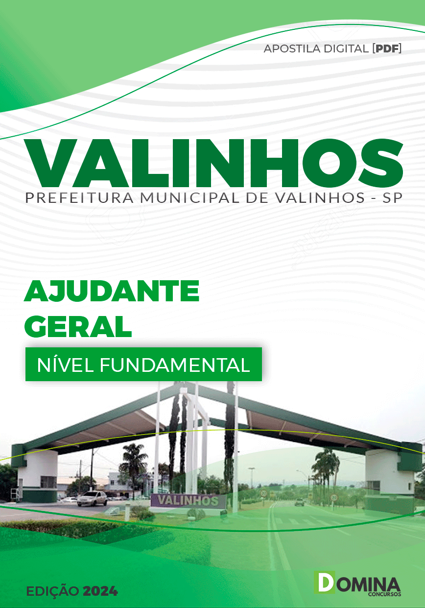 Apostila Pref Valinhos SP 2024 Ajudante Geral