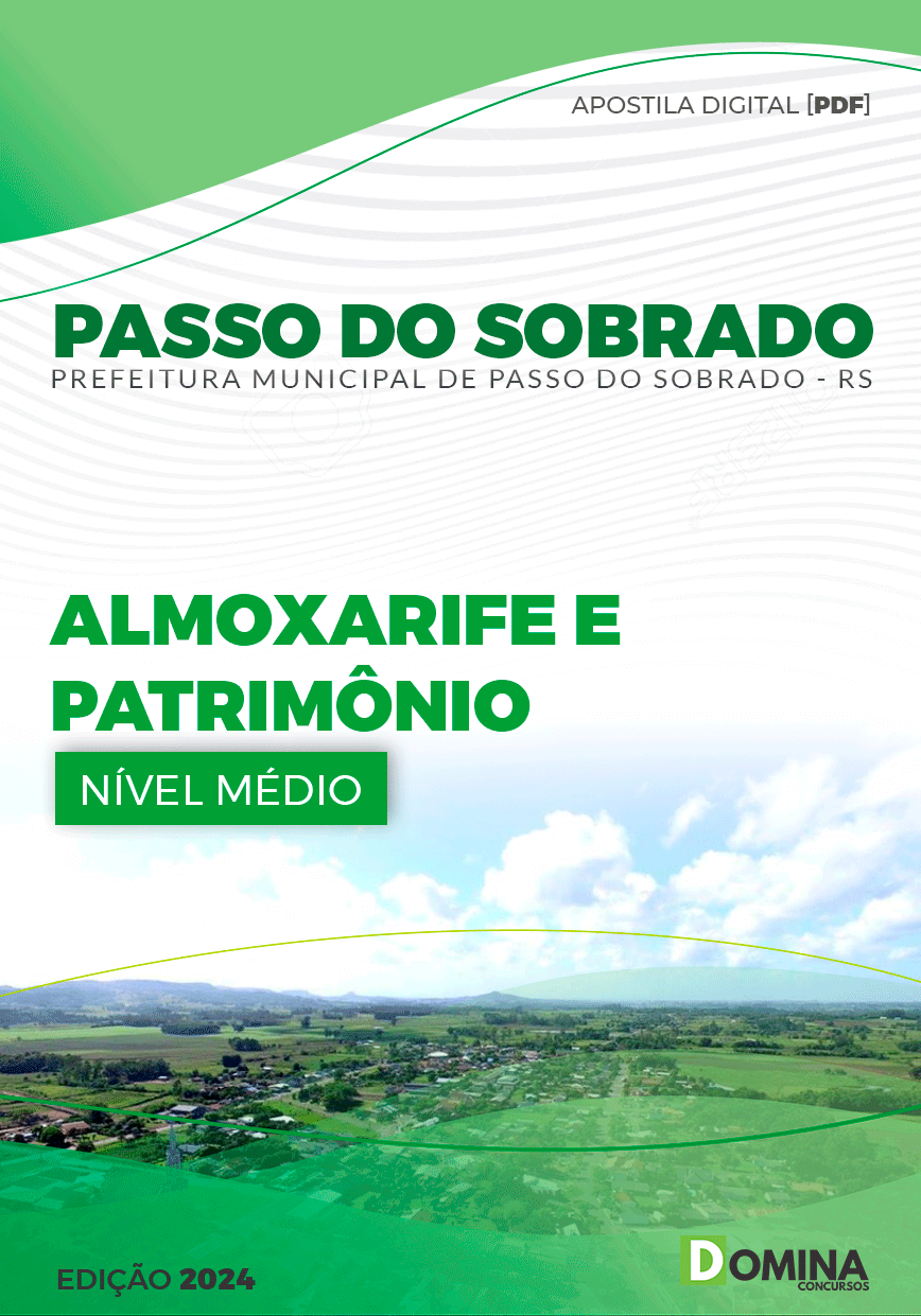 Apostila Pref Passo do Sobrado RS 2024 Almoxarife e Patrimônio